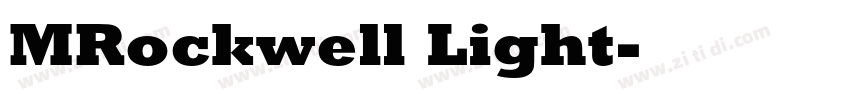 MRockwell Light字体转换